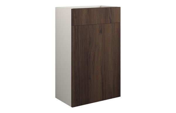 Eden 500mm Standard WC Unit - Warm Walnut (Grey Cab)